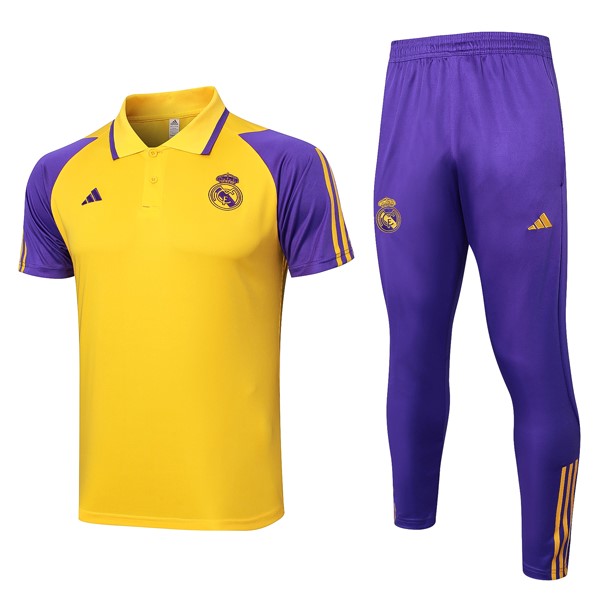 Polo Real Madrid Set Completo 24/25 Giallo Porpora